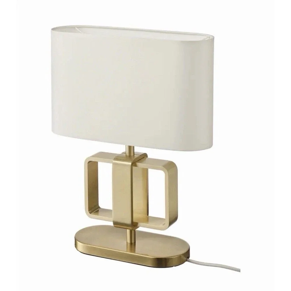 Ikea UPPVIND Table lamp, brass plated/white 19 
